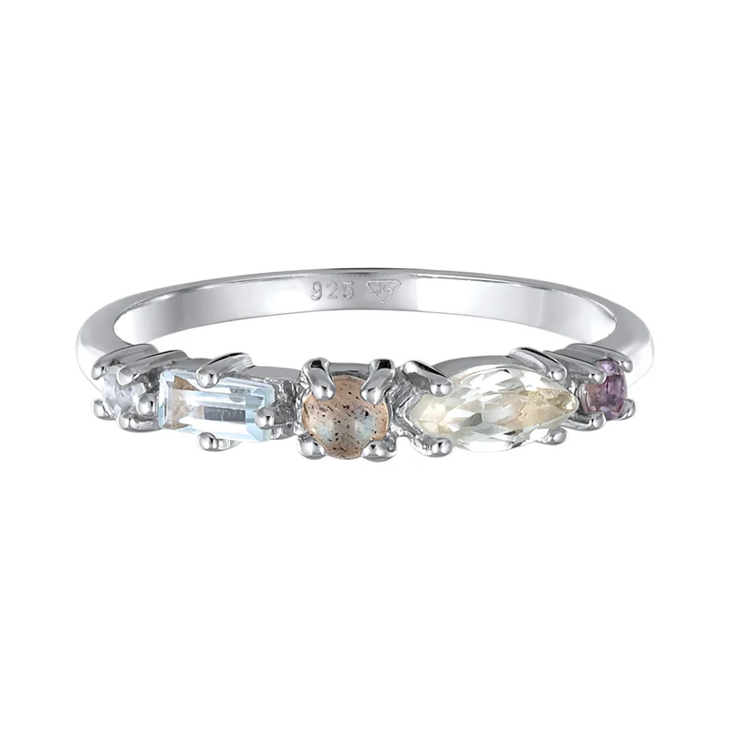 Memoire Ring | Amethyst (Hellgrün), Topas (Hellblau), Tansanit (Lila)