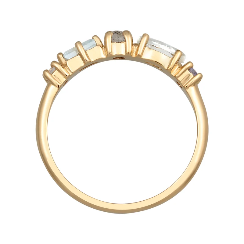 Memoire Ring | Amethyst (Hellgrün), Topas (Hellblau), Tansanit (Lila)