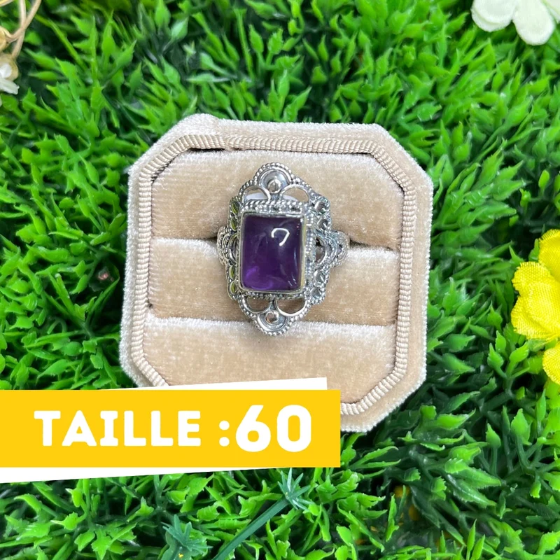 925 Silber Amethyst Ring #1