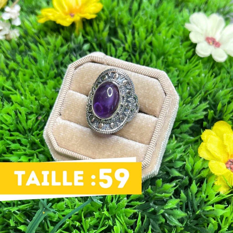 925 Silber Amethyst Ring #20
