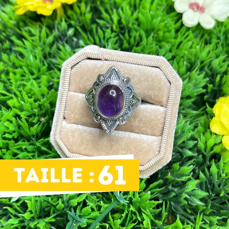 925 Silber Amethyst Ring #8
