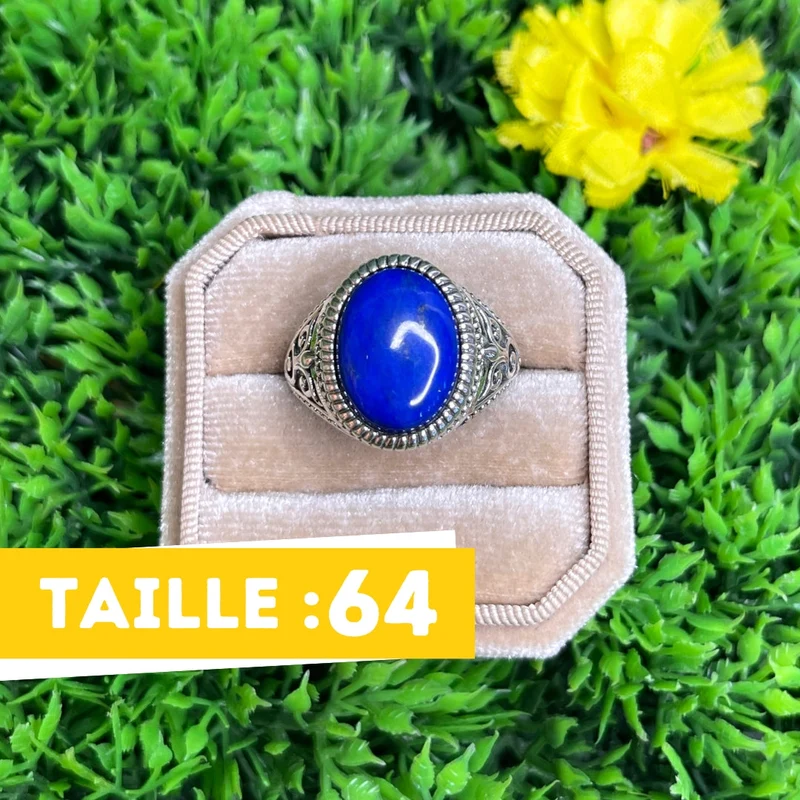 Keltischer Silber-Siegelring mit Lapislazuli Nr. 4