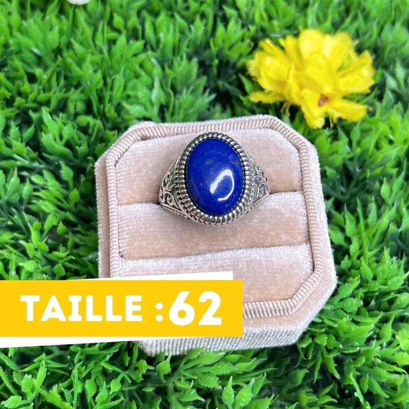 Keltischer Silber-Siegelring mit Lapislazuli Nr. 2