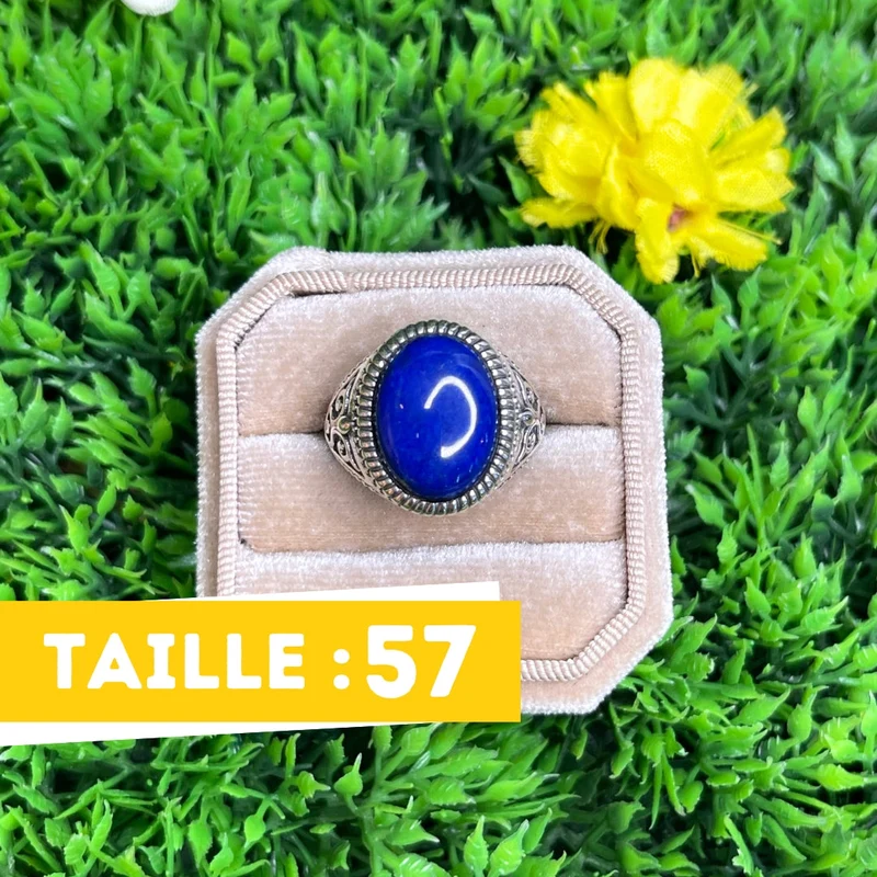 Keltischer Silber-Siegelring mit Lapislazuli Nr. 1
