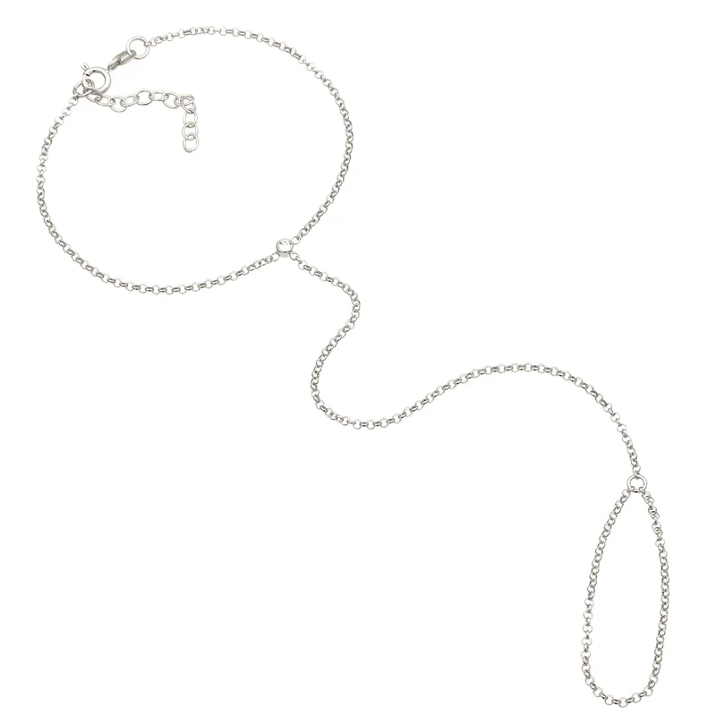Armband Handchain | Kristall (Weiß)