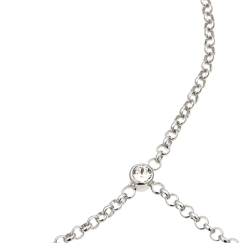 Armband Handchain | Kristall (Weiß)
