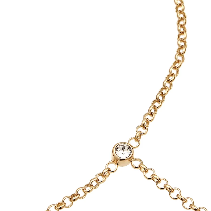Armband Handchain | Kristall (Weiß)