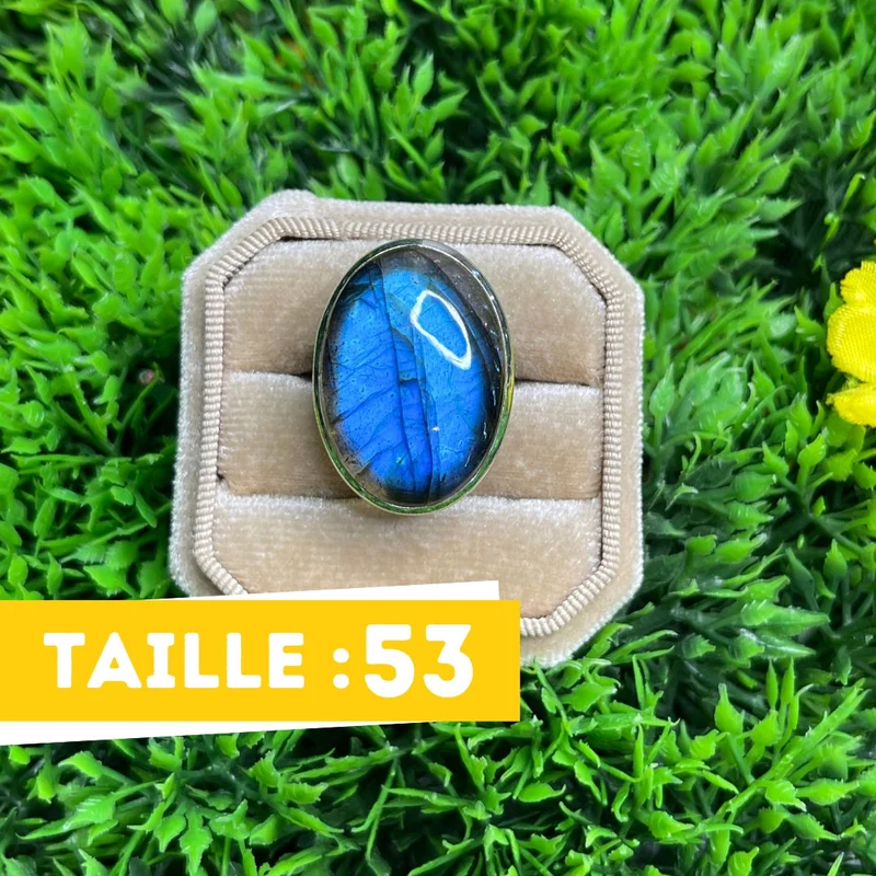 Bluefire Labradorit-Silberring Nr. 168