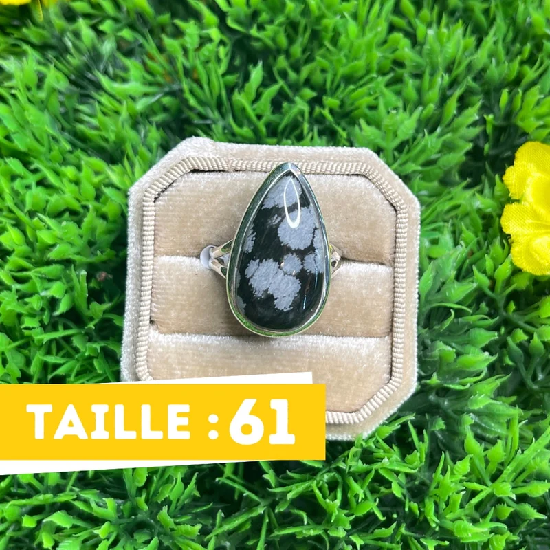 Schneeflocken-Obsidian-Ring #4