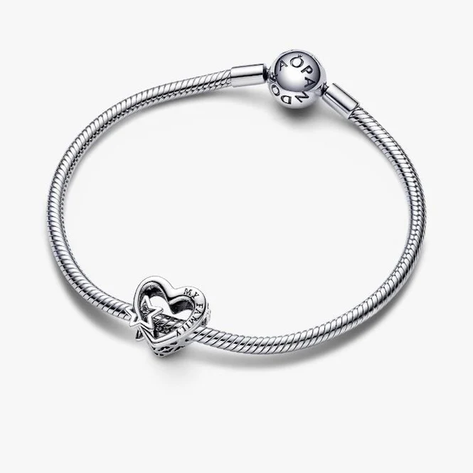 Openwork Family Heart & Star Charms