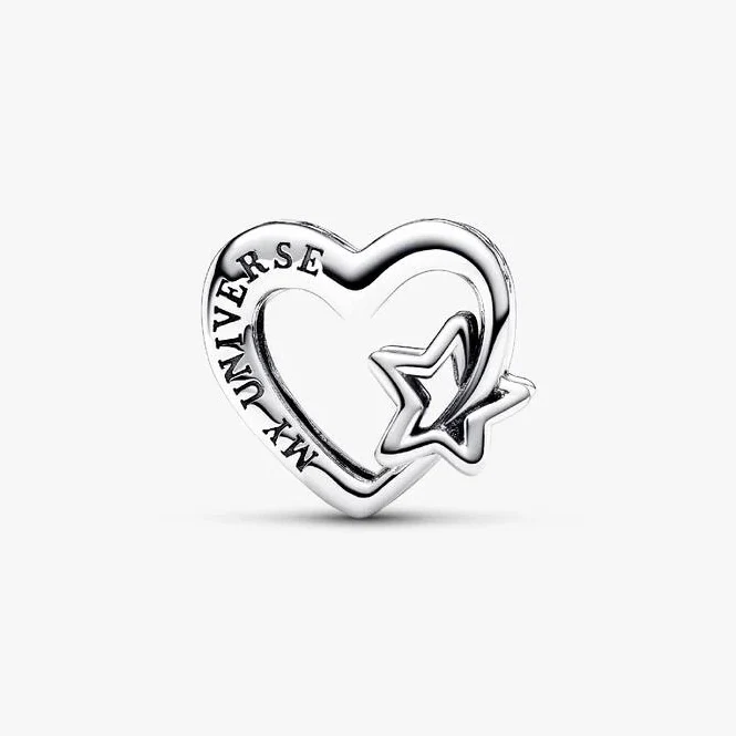 Openwork Family Heart & Star Charms