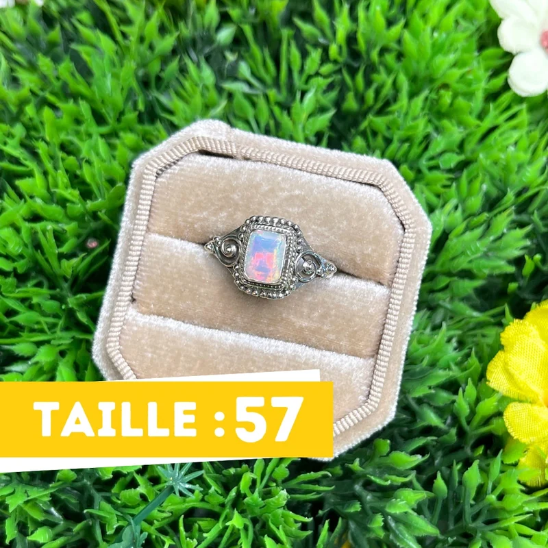 925 Silber äthiopischer Opalring #7