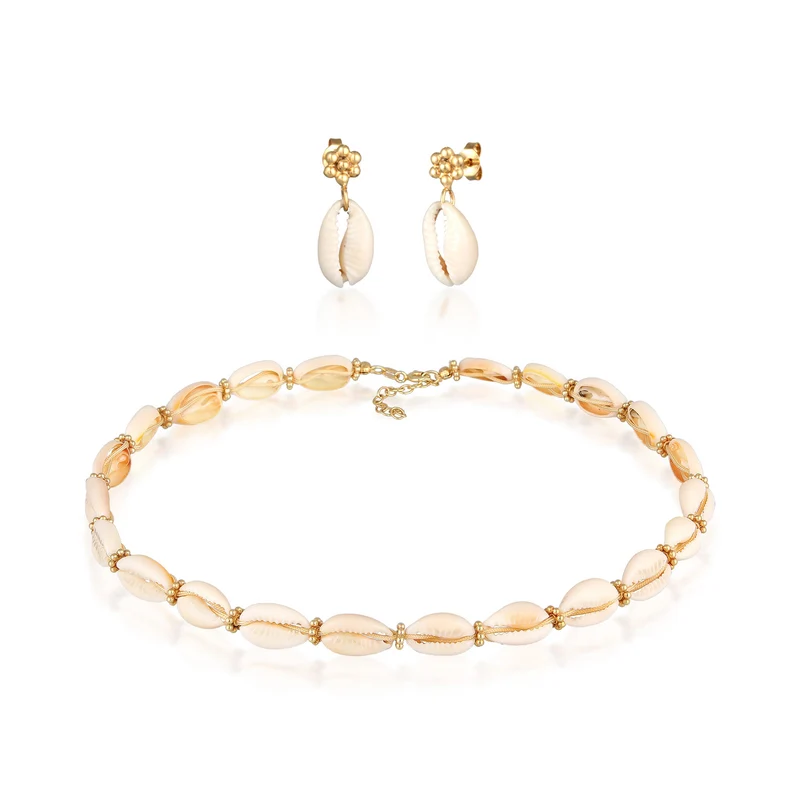 Schmuckset Blumen Beads | Kauri Muscheln
