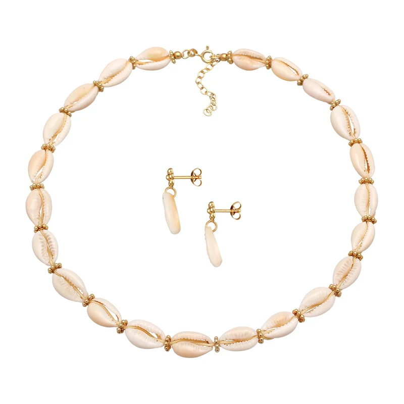 Schmuckset Blumen Beads | Kauri Muscheln