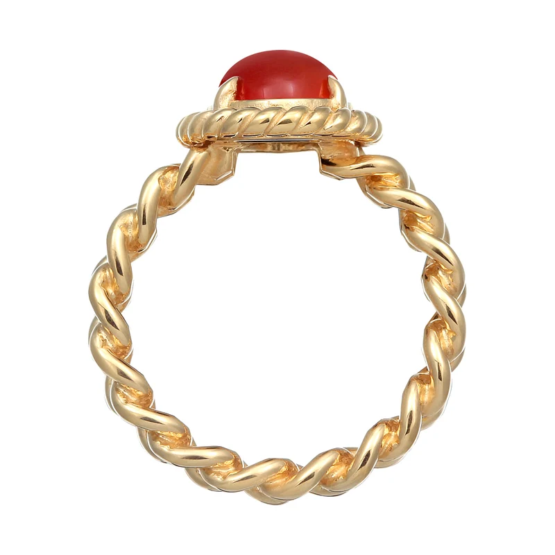 Solitär-Ring Chain Look | Onyx (Schwarz)