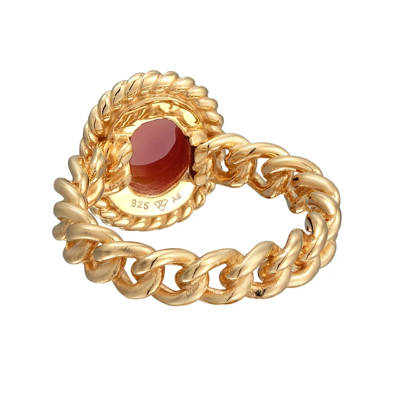 Solitär-Ring Chain Look | Onyx (Schwarz)