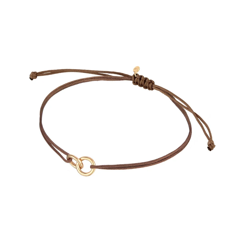 Armband Kreis Geo | Nylon (Braun)
