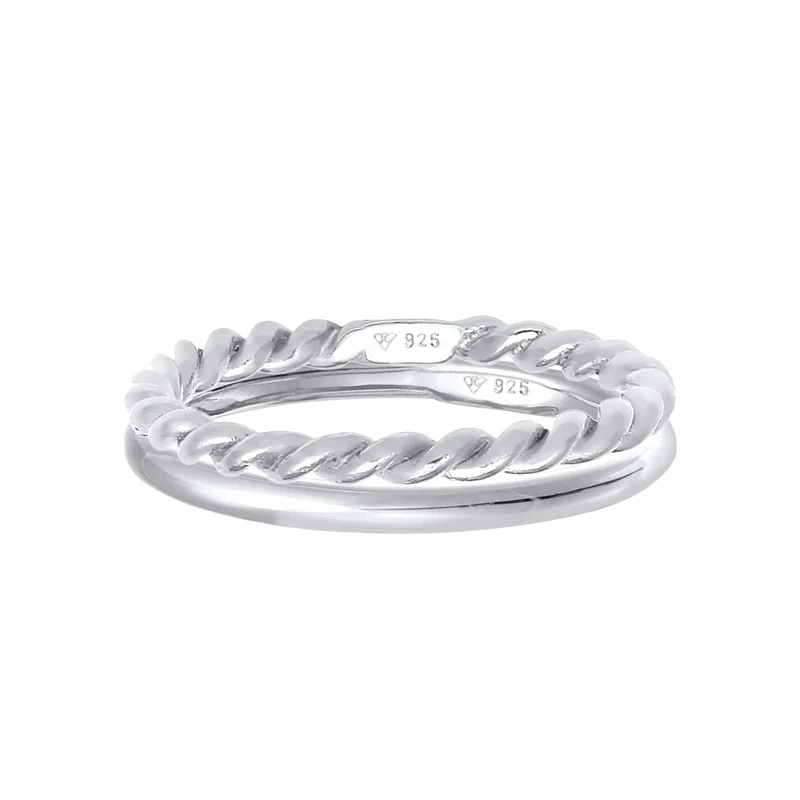 Stapelring 2er Set Twisted
