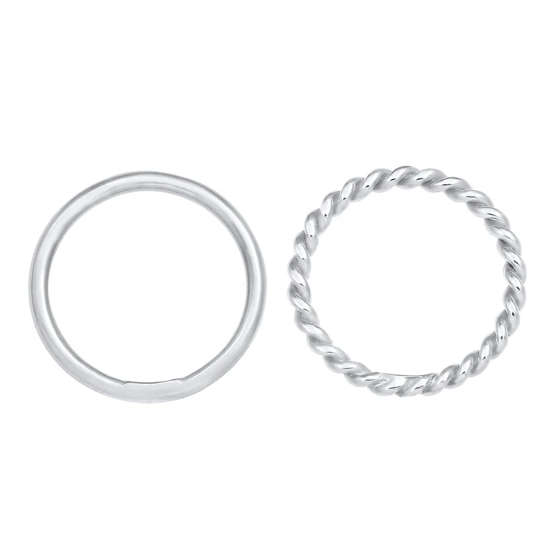 Stapelring 2er Set Twisted