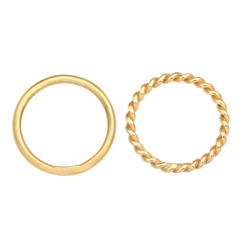 Stapelring 2er Set Twisted