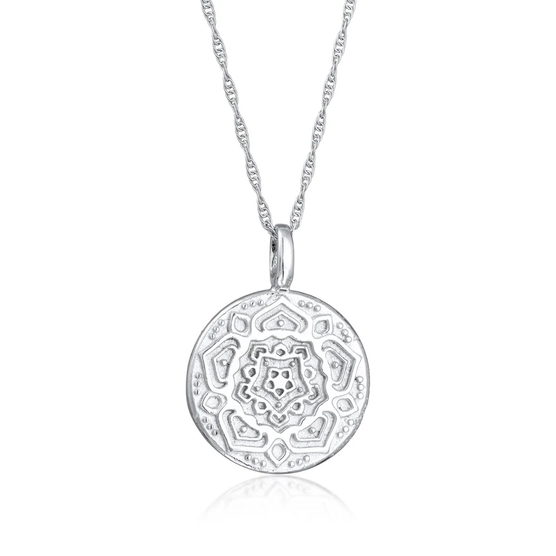 Halskette Plättchen Mandala