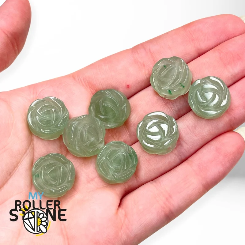 Rosa-grüne Aventurin-Perle
