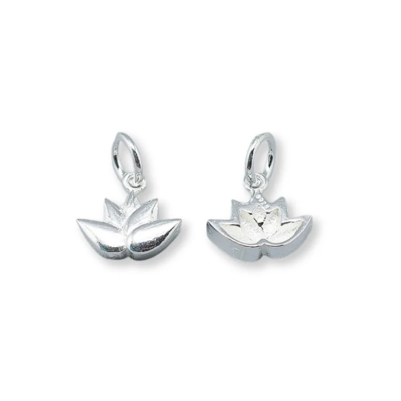 Lotusblüten-Charm aus 925er Silber