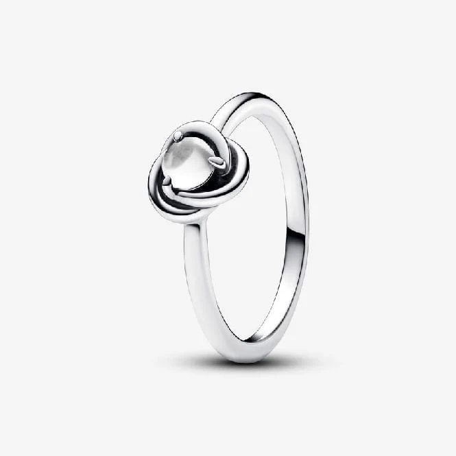 April Birthstone Eternity Circle Ring, Size 56
