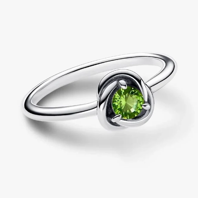 August Birthstone Eternity Circle Ring, Size 54