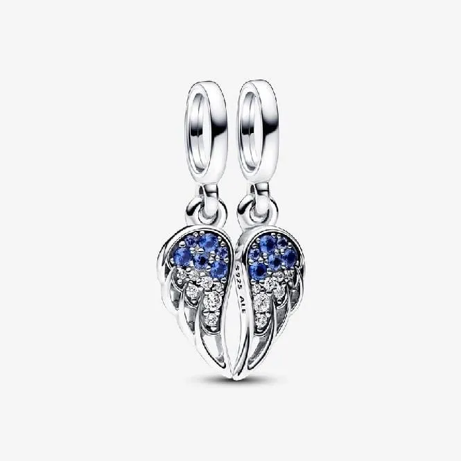 Sparkling Splitable Angel Wings Dangle Charms