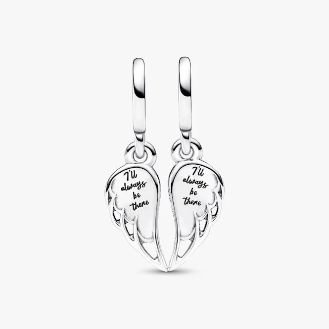 Sparkling Splitable Angel Wings Dangle Charms