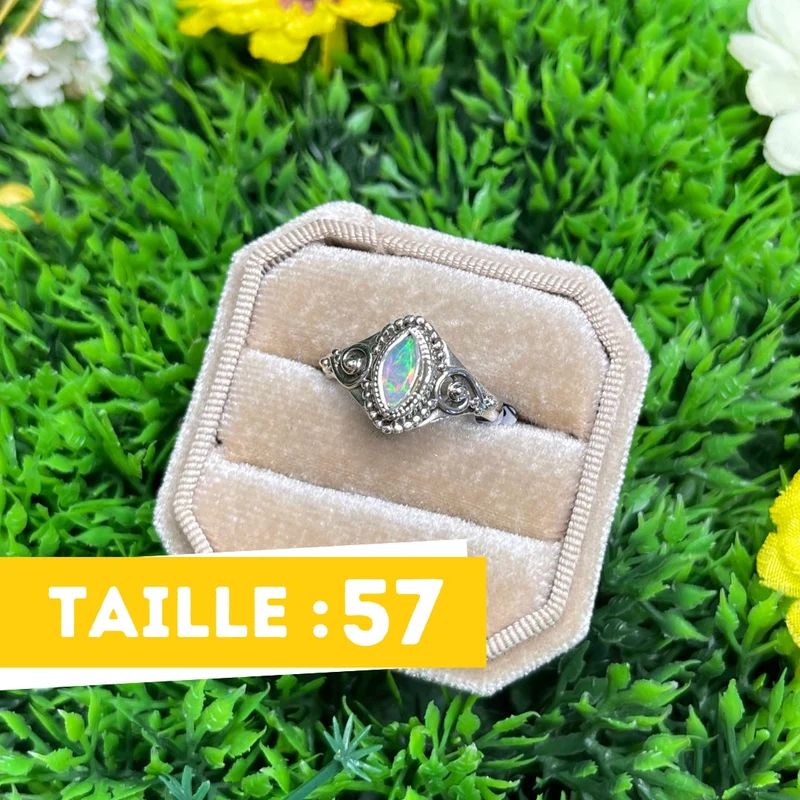925 Silber äthiopischer Opalring #6