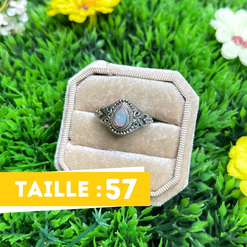 925 Silber äthiopischer Opalring #2