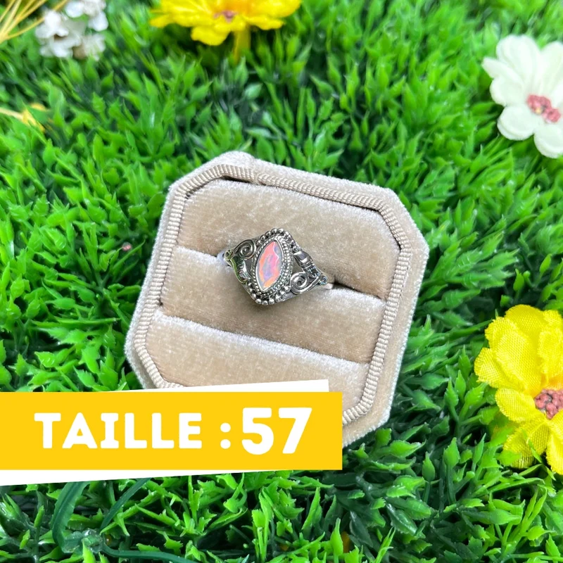 925 Silber äthiopischer Opalring #25