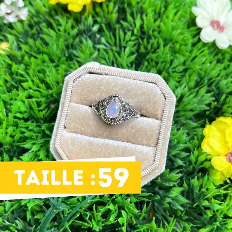 925 Silber äthiopischer Opalring #4