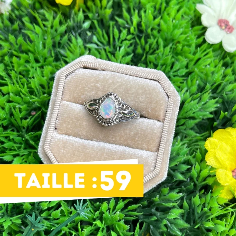 925 Silber äthiopischer Opalring #16