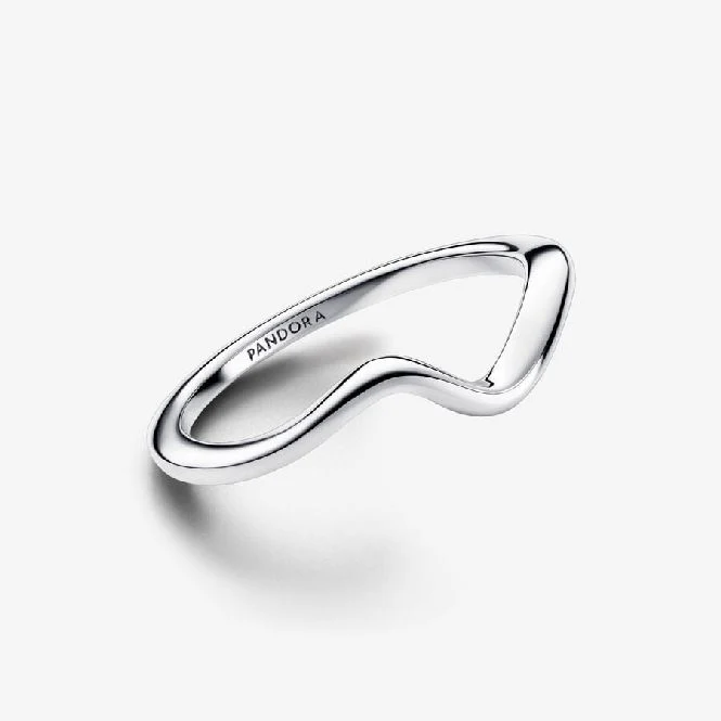 Polished Wave Ring, Size 52