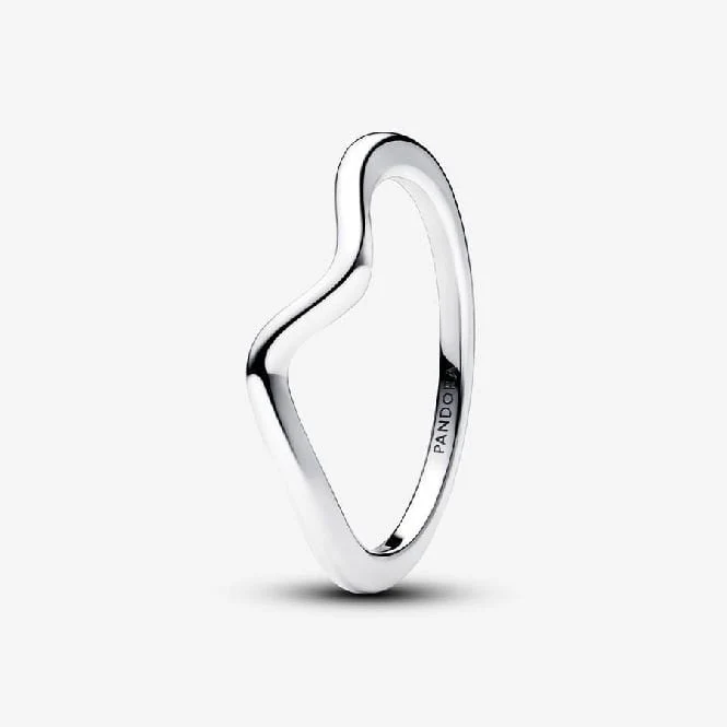 Polished Wave Ring, Size 54