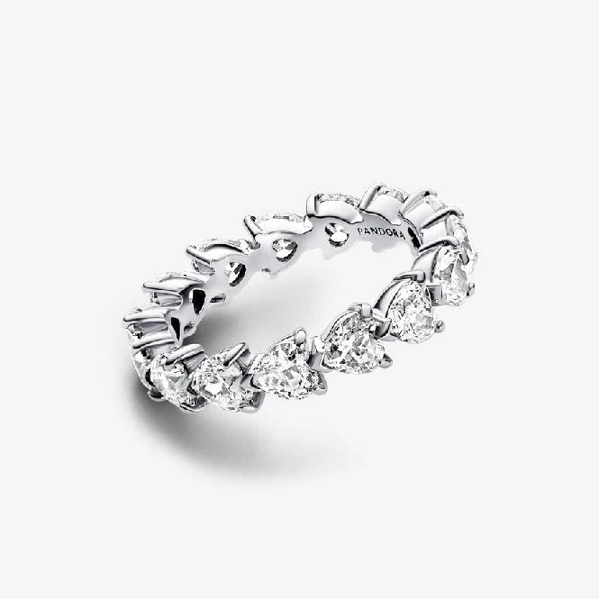 Row of Hearts Eternity Ring, Size 52