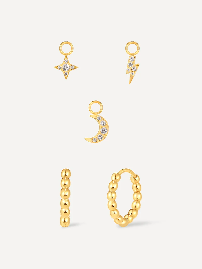 Lunar Sparkle Ohrring-Charm