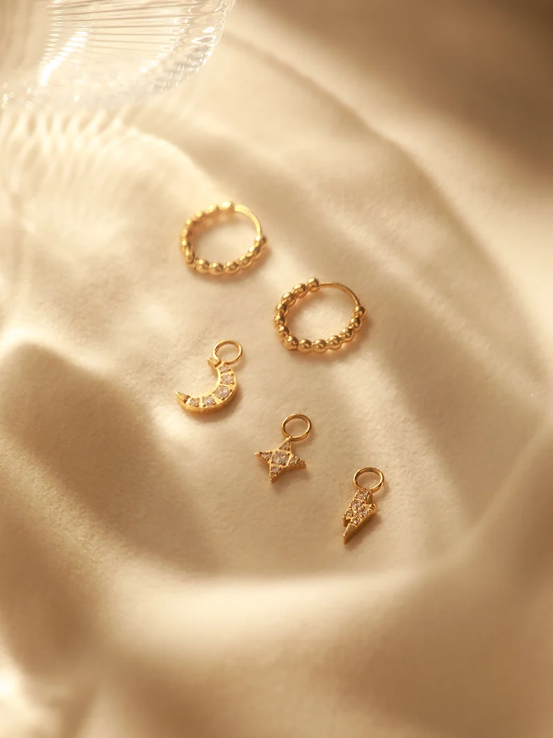 Lunar Sparkle Ohrring-Charm