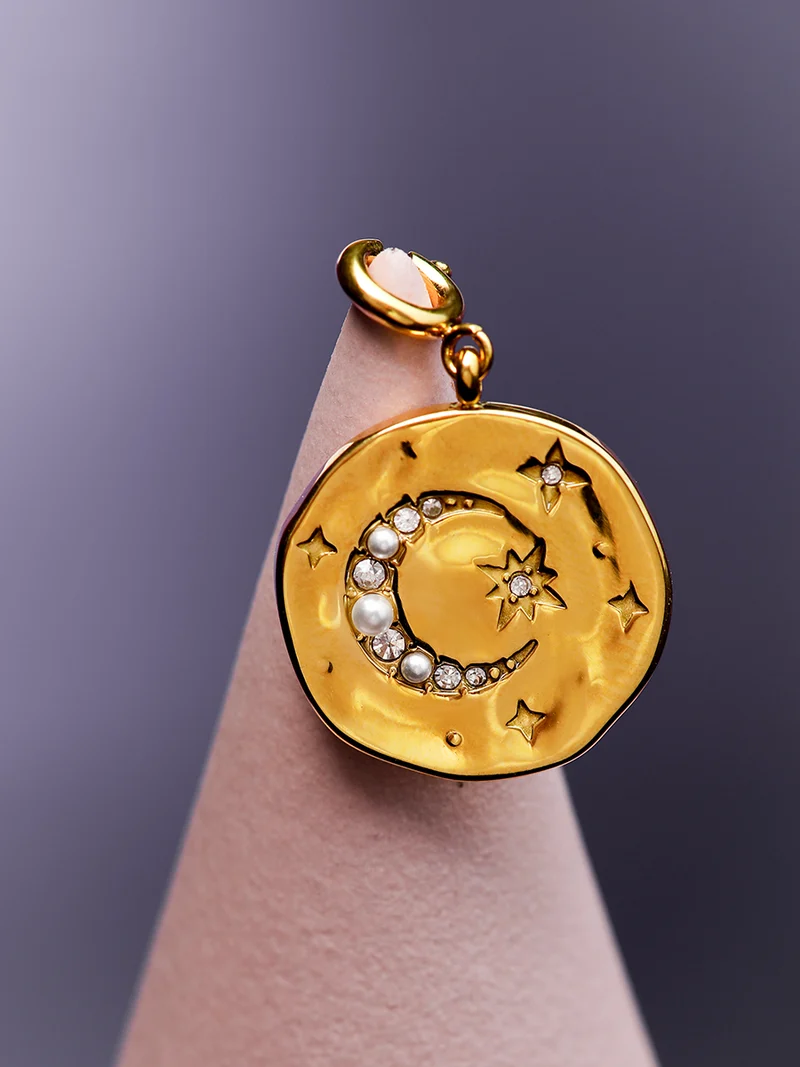 Moon Phase Gleaming Ketten-Charm
