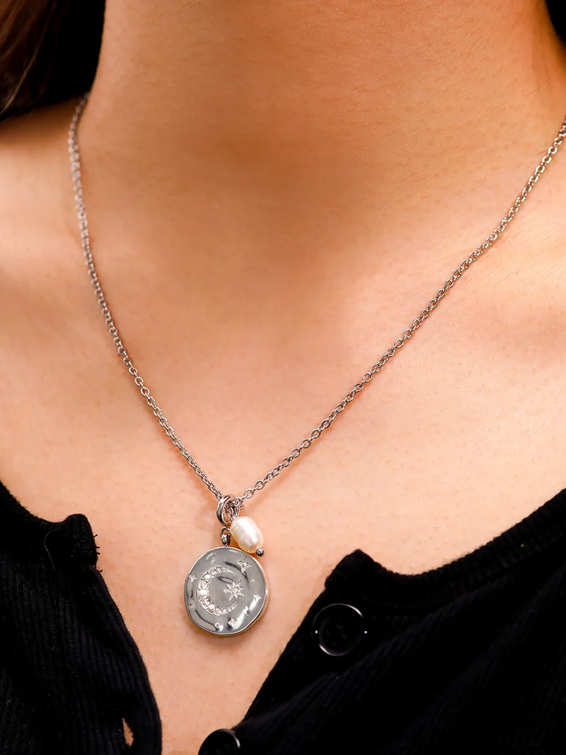 Moon Phase Gleaming Ketten-Charm