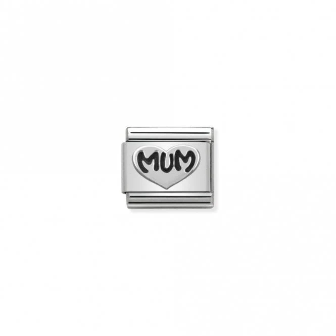 Classic Silver Mum Heart Friends & Family Charms