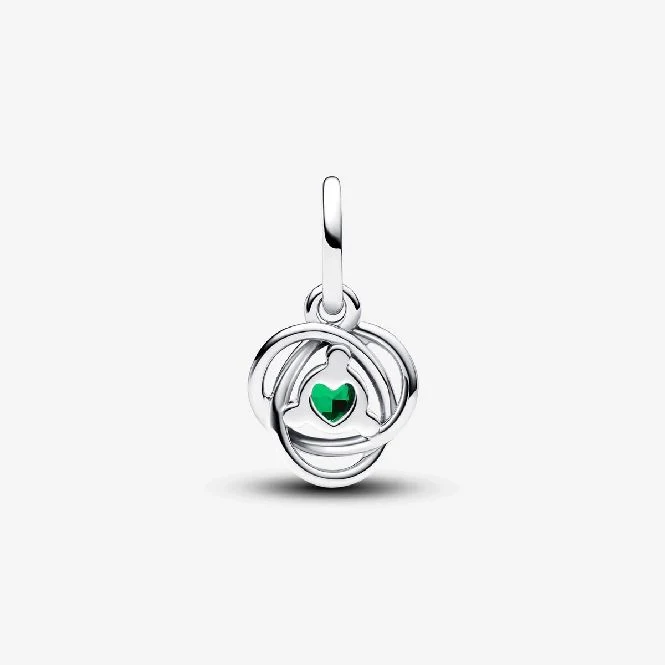 May Birthstone Eternity Circle Dangle Charms
