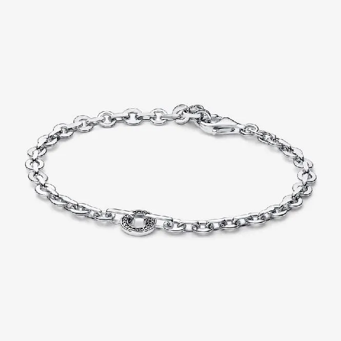 Signature Pave Bold Chain Bracelet, 16cm