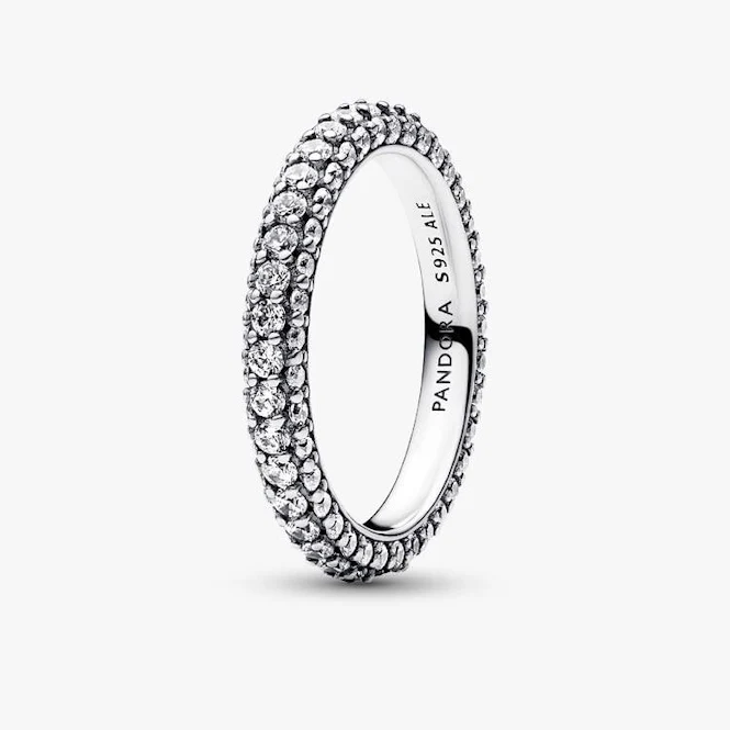 Timeless Pave Single-Row Ring, Size 52