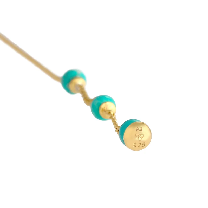 Ohrhänger Bead | Howlith ( Türkis )
