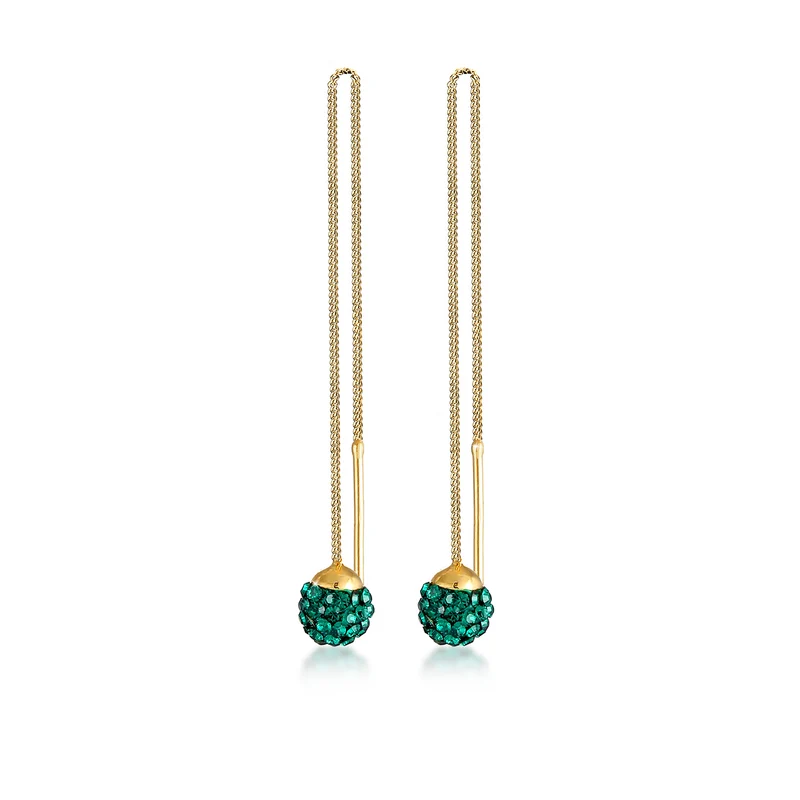 Ohrhänger Ear Chain | Kristall ( Grün )