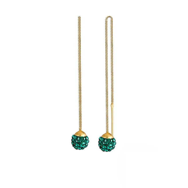 Ohrhänger Ear Chain | Kristall ( Grün )